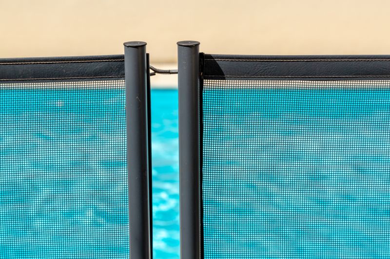 Mesh Pool Safety Fence in Backyard